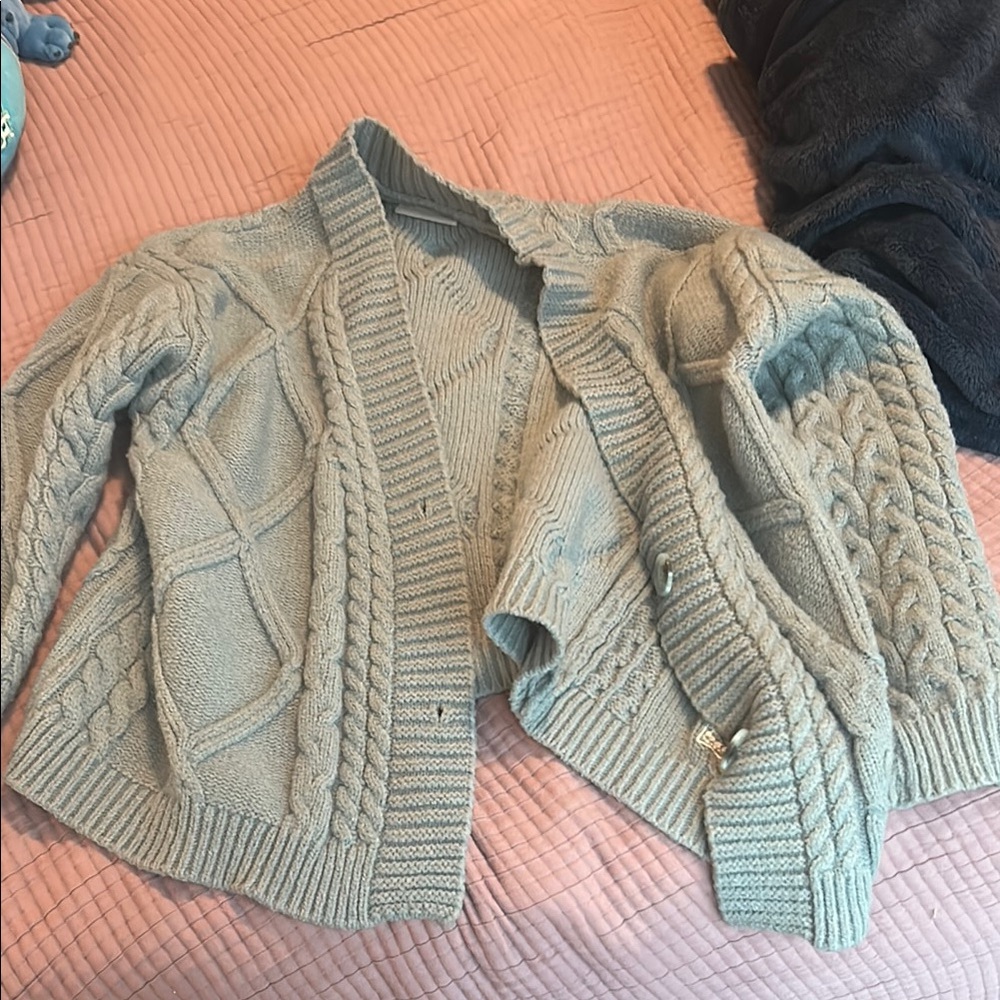 Taylor Swift Gray Cable Knit Cardigan